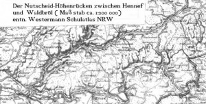 Abb. 2 : Karte des Nutscheid-Höhenrückens (1950)